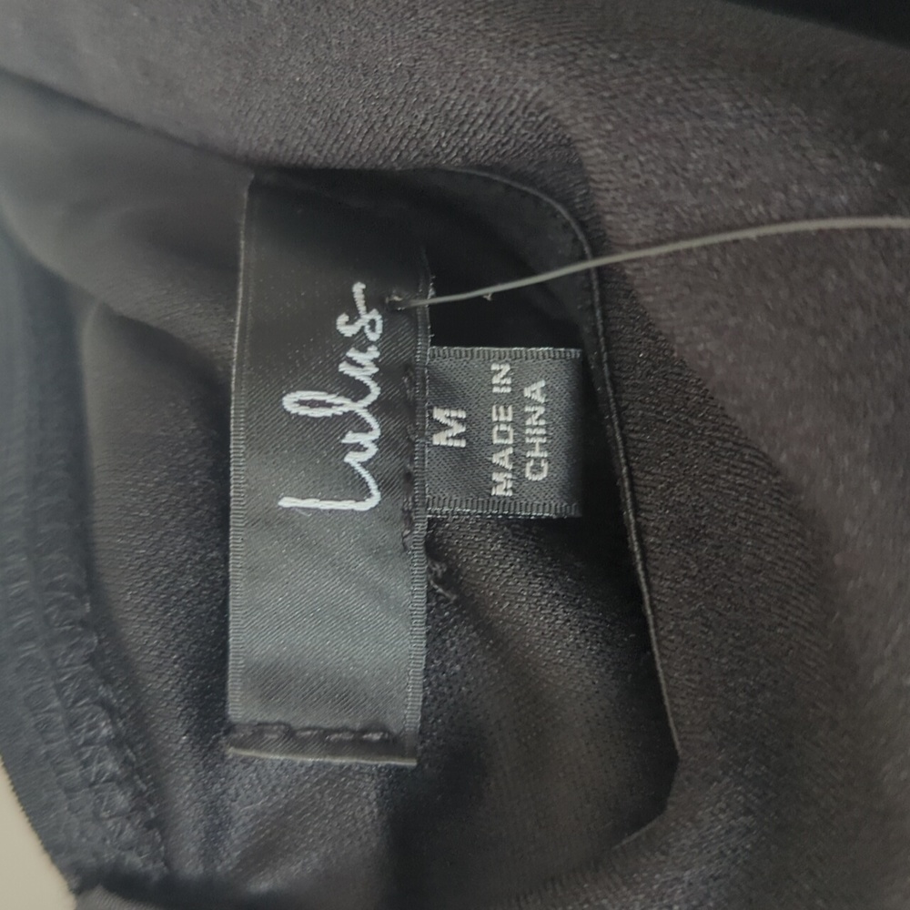 NWT Lulu's Black Bodycon Off-the-Shoulder Bodycon Dress - Picture 4 of 4